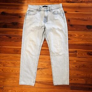 Uniqlo Jeans Men's 33x29.5 Light Wash Straight Leg 100% Cotton Denim